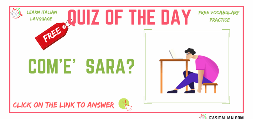 Quiz of the day: Com’è Sara?